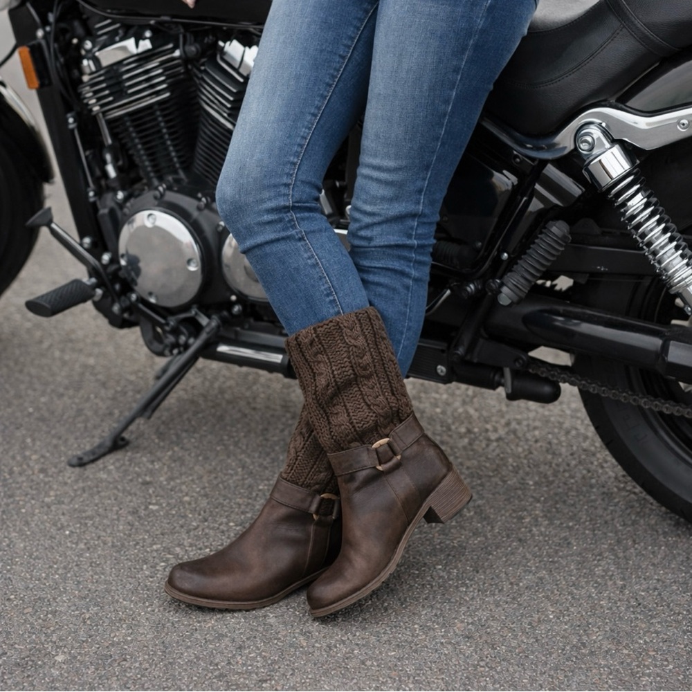 STUART WEITZMAN Women’s Brown Leather Pimlico Mid Calf Boots Size 7.5 Buckle